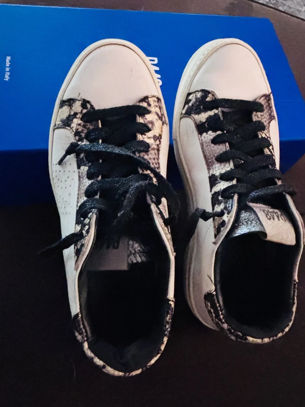 GUC P448 Thea Platform Glitter snake/ trim print sneakers